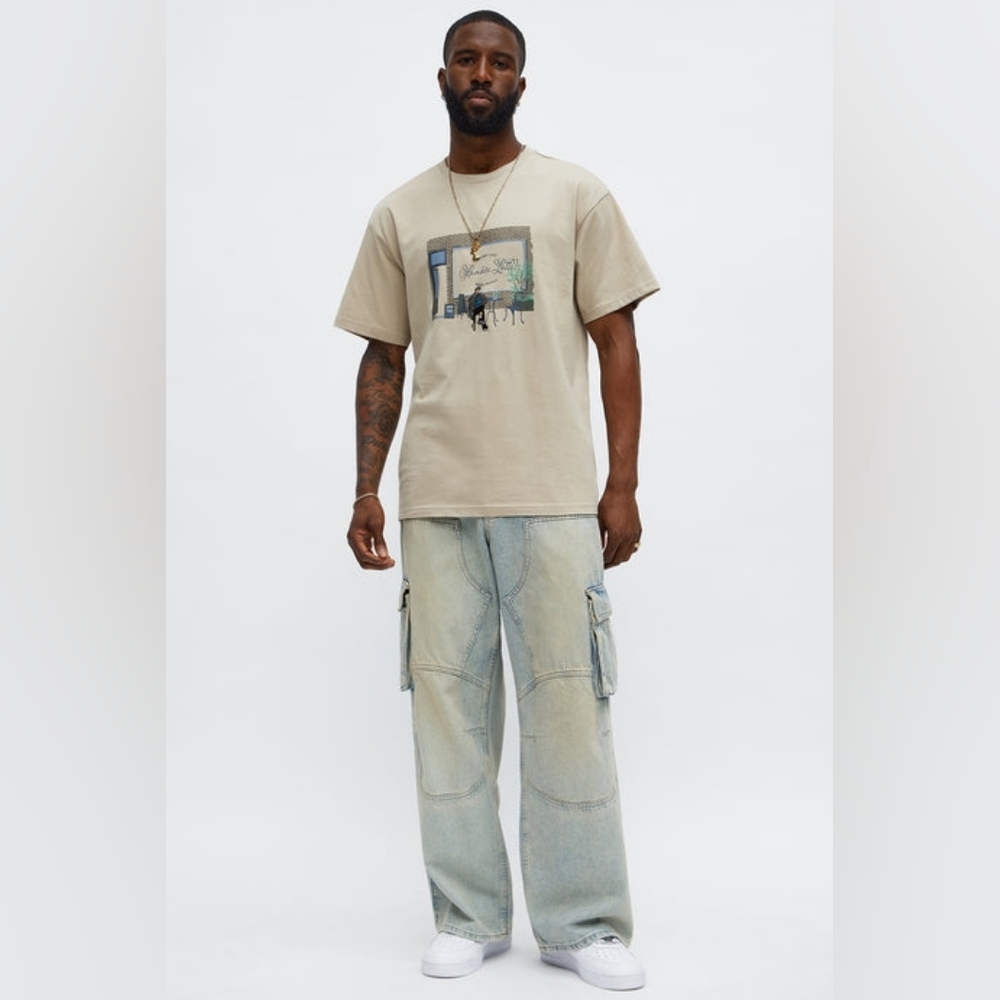 STWD Cafe Short Sleeve Tee - Sand